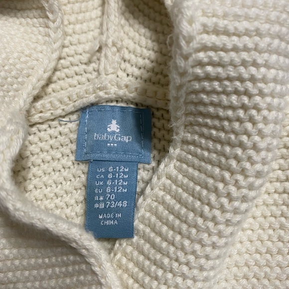 Beige cozy jacket with hoodie baby Gap - Picture 4 of 4